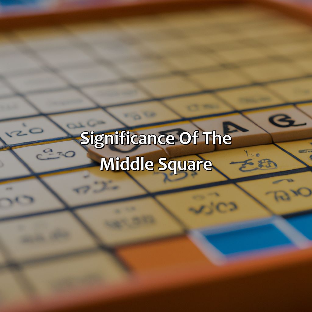 Significance Of The Middle Square  - What Color Is The Middle Square On A Scrabble Board, 