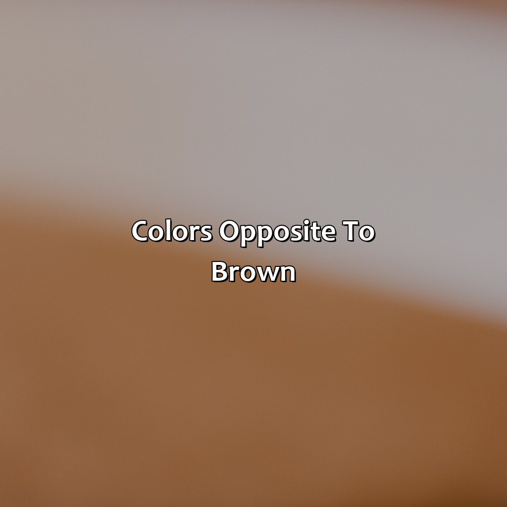 Colors Opposite To Brown  - What Color Is The Opposite Of Brown, 