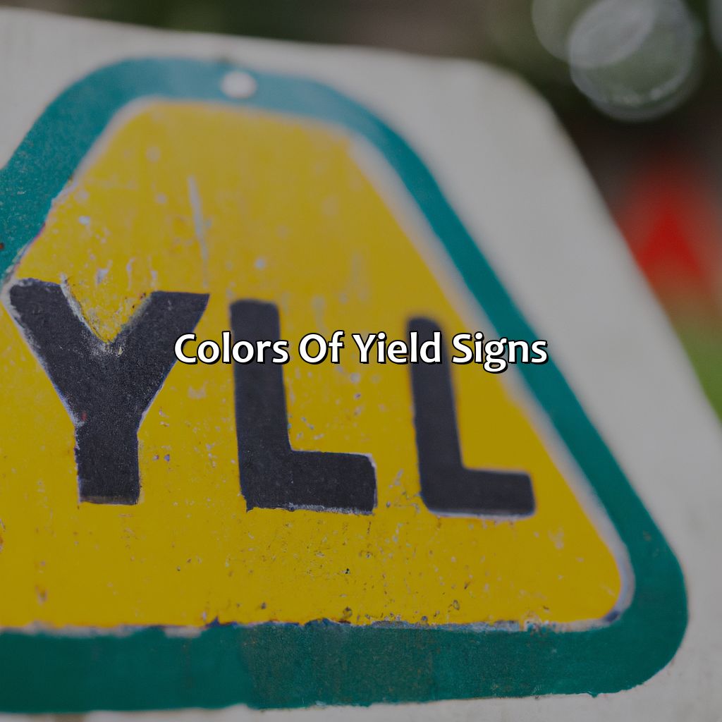 Colors Of Yield Signs  - What Color Is The Yield Sign, 