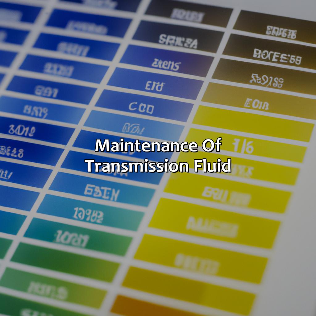 Maintenance Of Transmission Fluid  - What Color Is Transmission Fluid, 