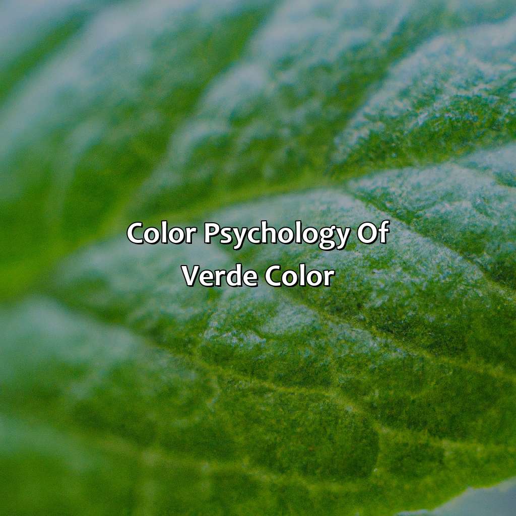 Color Psychology Of Verde Color  - What Color Is Verde, 