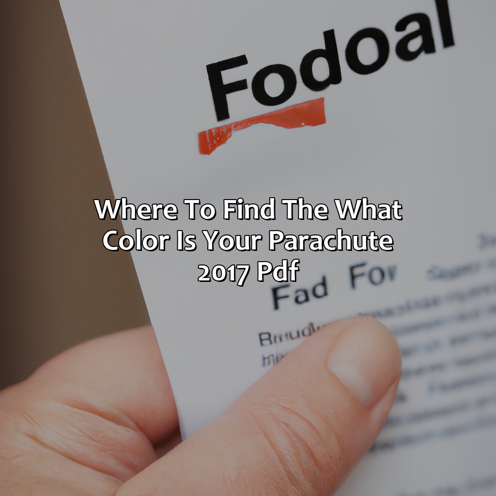 Where To Find The "What Color Is Your Parachute 2017" Pdf  - What Color Is Your Parachute 2017 Pdf Free Download, 