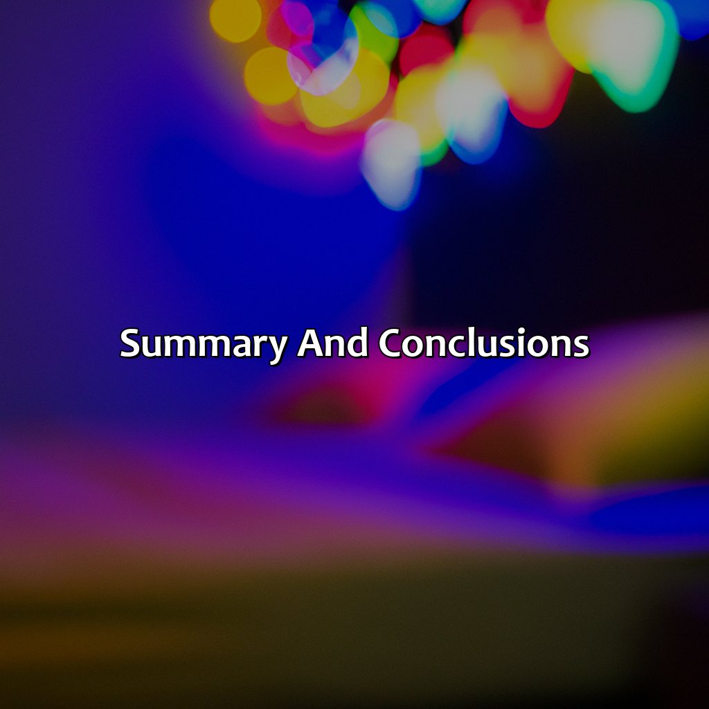 Summary And Conclusions  - What Color Light Promotes Sleep, 