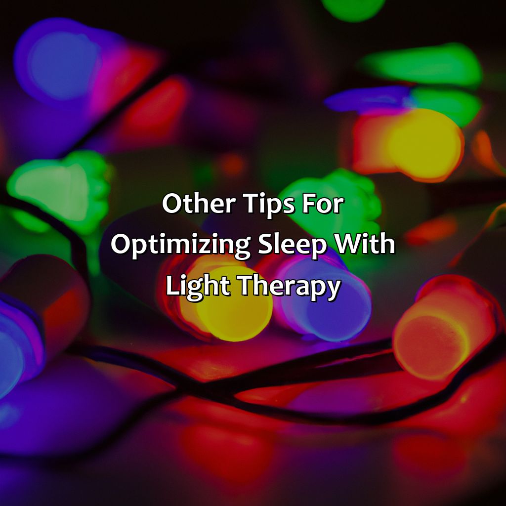 Other Tips For Optimizing Sleep With Light Therapy  - What Color Lights Help You Sleep, 