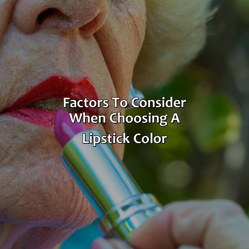 Factors To Consider When Choosing A Lipstick Color  - What Color Lipstick Should A 70 Year Old Woman Wear, 