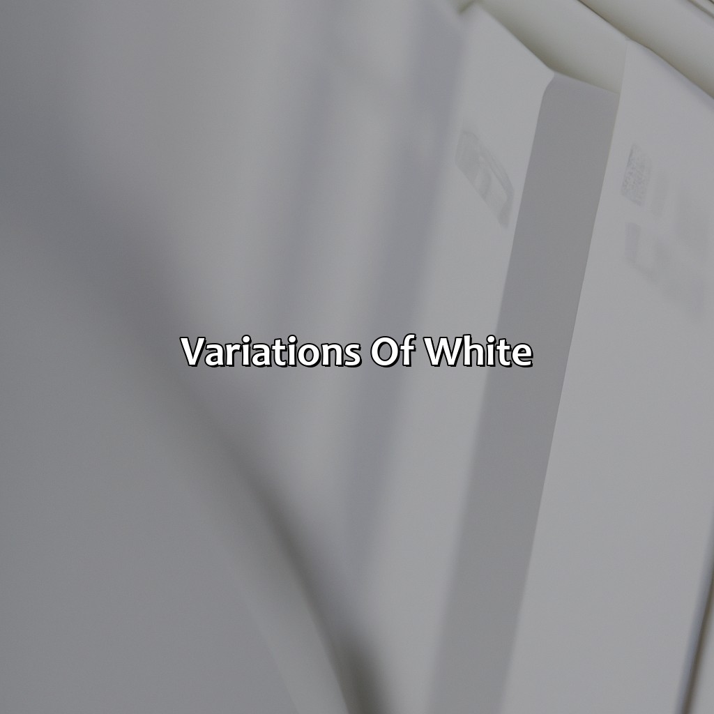 Variations Of White  - What Color Make White, 
