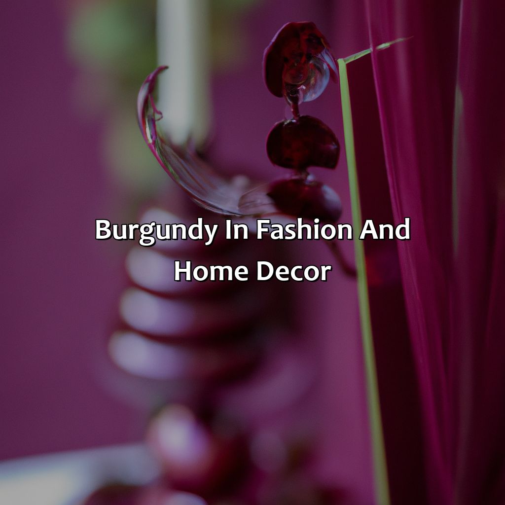 Burgundy In Fashion And Home Decor  - What Color Matches With Burgundy, 