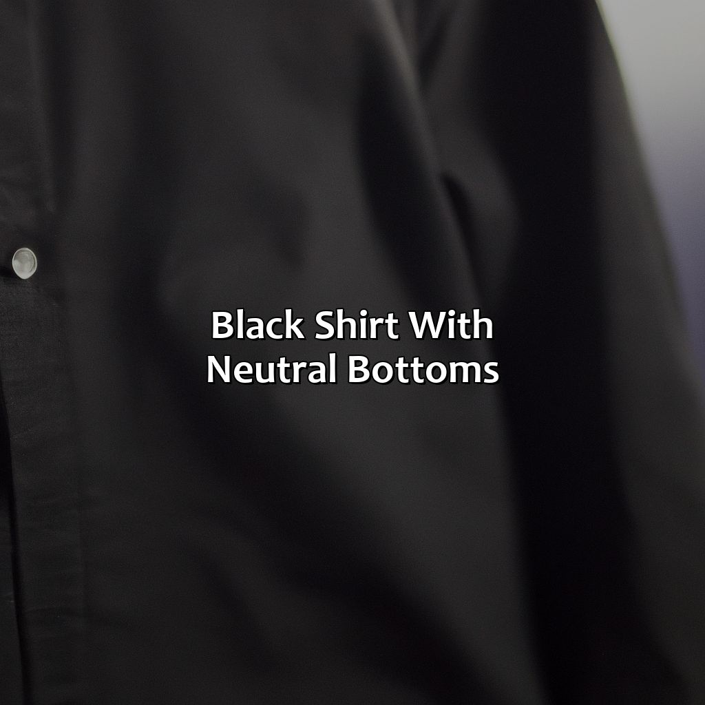 Black Shirt With Neutral Bottoms  - What Color Pants With Black Shirt, 