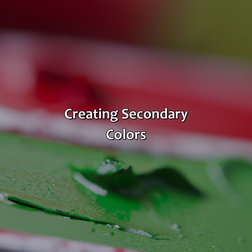 Creating Secondary Colors  - What Color Red And Green Make, 