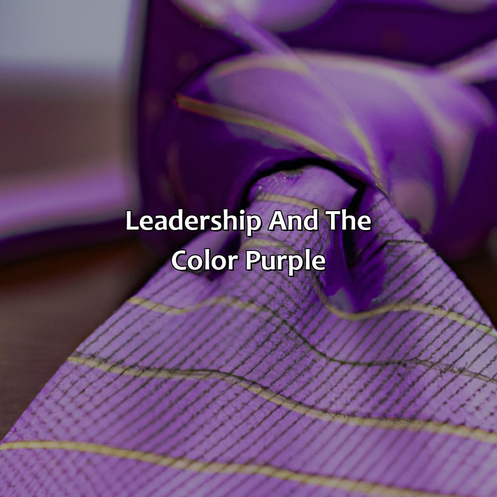 Leadership And The Color Purple  - What Color Represents Leadership, 