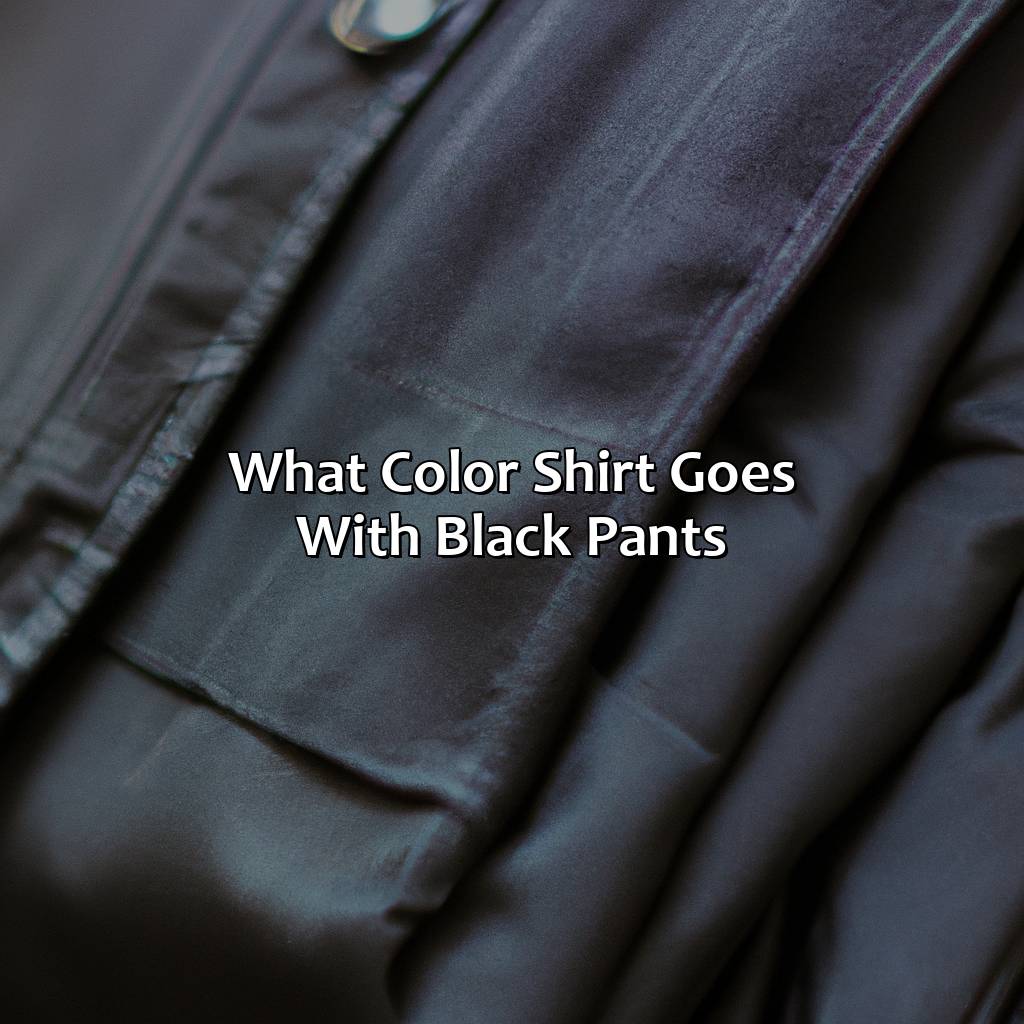 What Color Shirt Goes With Black Pants - colorscombo.com
