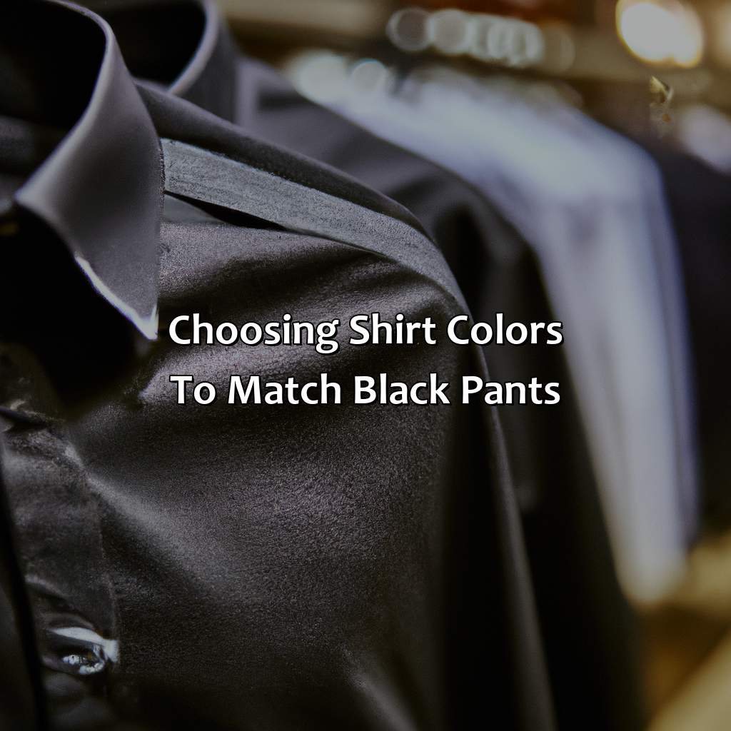 Choosing Shirt Colors To Match Black Pants  - What Color Shirt Goes With Black Pants, 