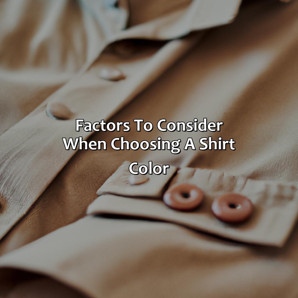 Factors To Consider When Choosing A Shirt Color  - What Color Shirt Goes With Brown Pants, 
