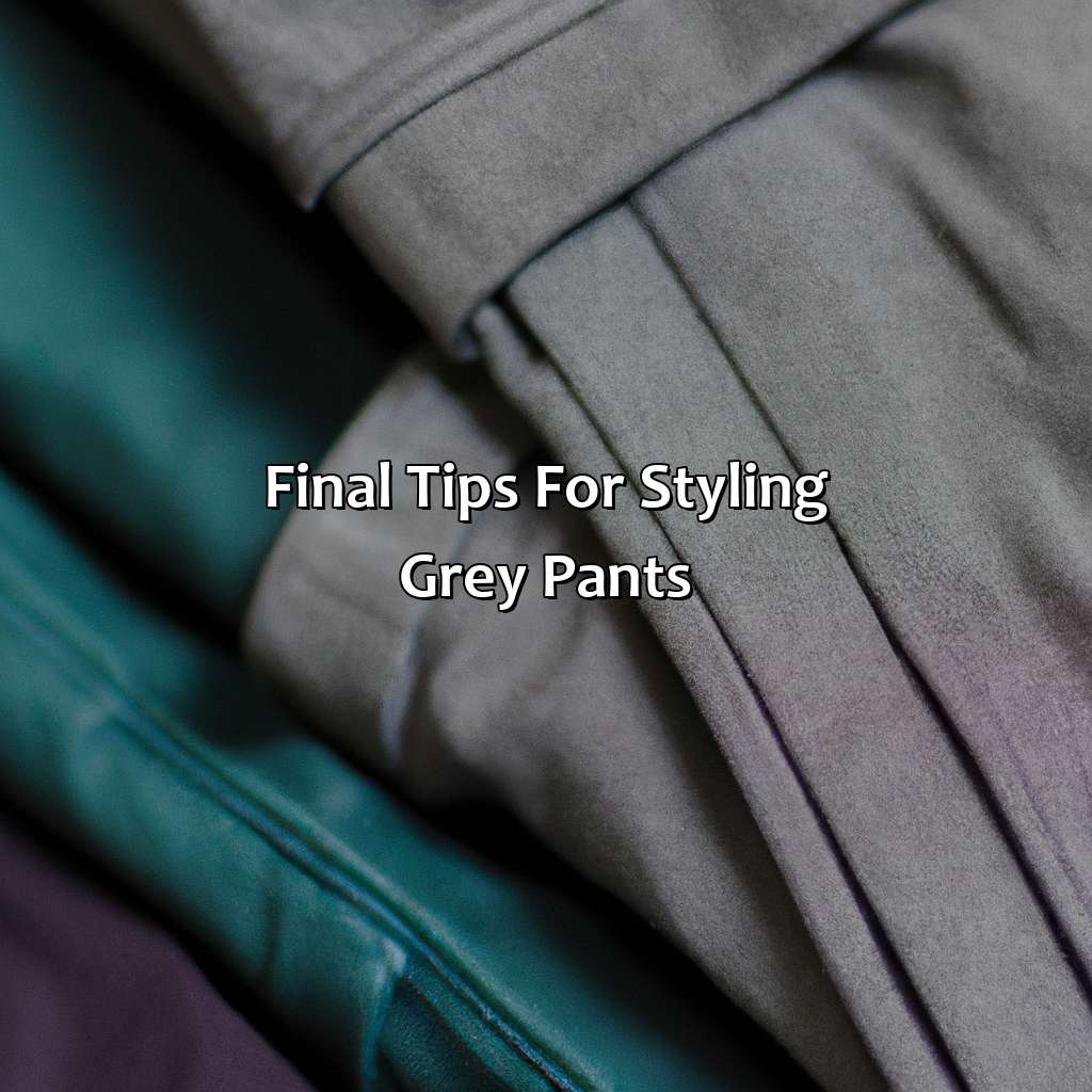 Final Tips For Styling Grey Pants  - What Color Shirt Goes With Grey Pants, 