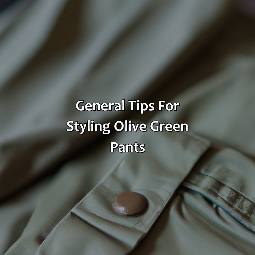 General Tips For Styling Olive Green Pants  - What Color Shirt Goes With Olive Green Pants, 