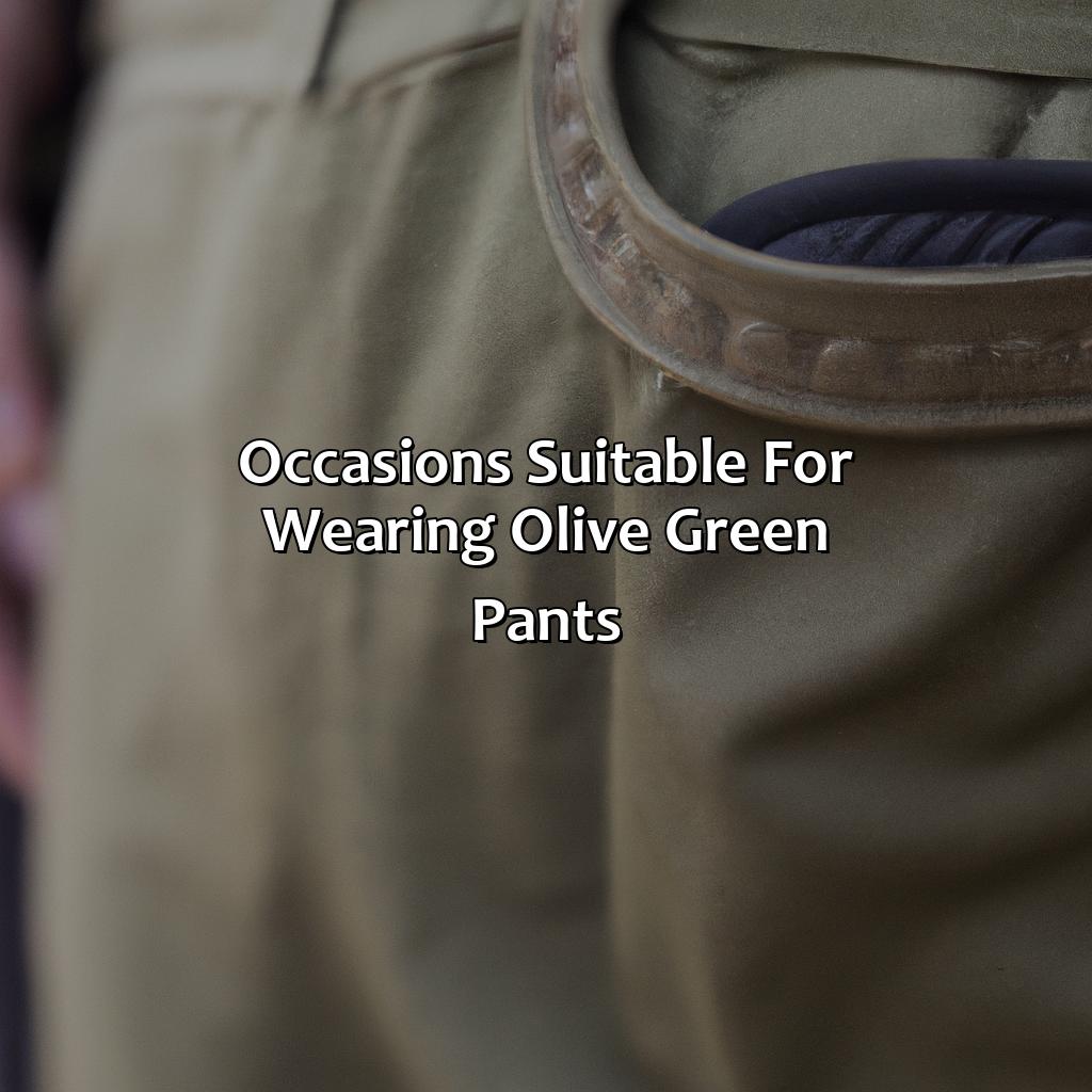 Occasions Suitable For Wearing Olive Green Pants  - What Color Shirt Goes With Olive Green Pants, 