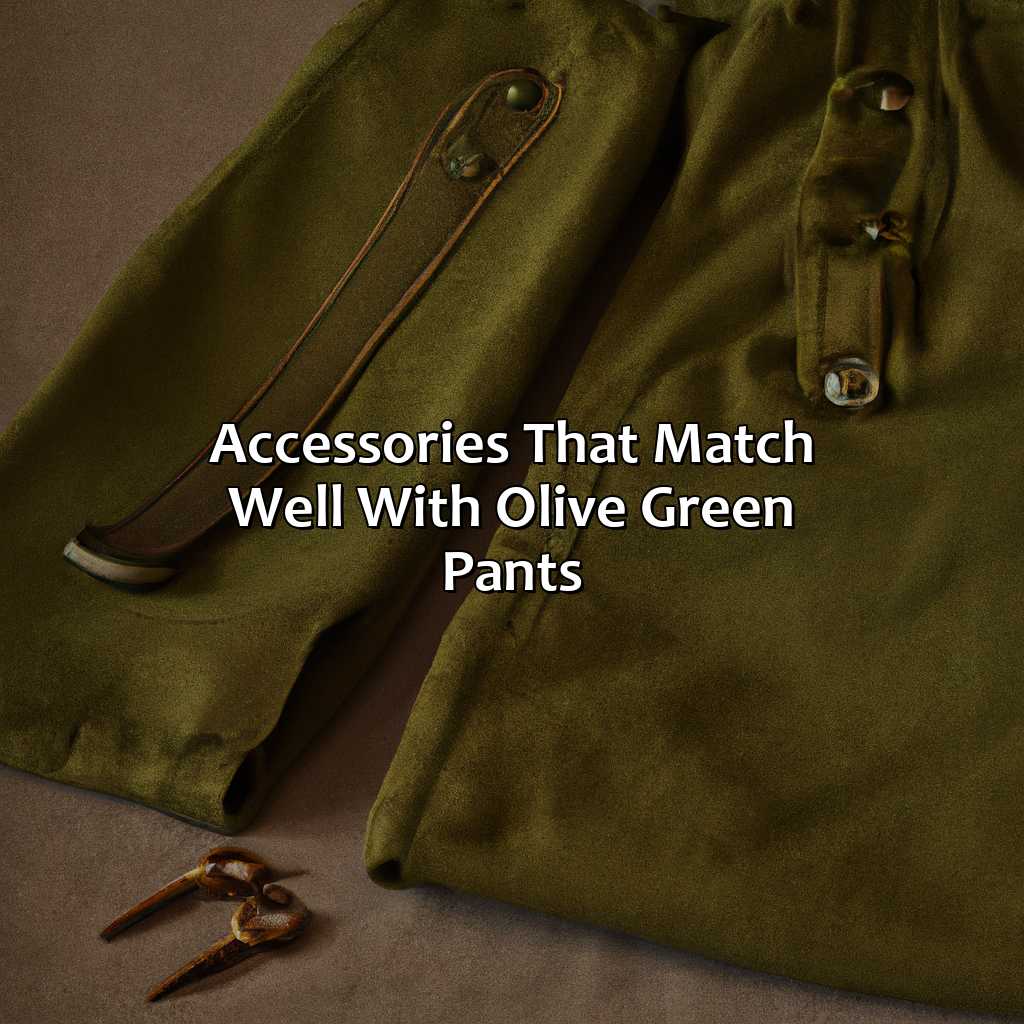 Accessories That Match Well With Olive Green Pants  - What Color Shirt Goes With Olive Green Pants, 
