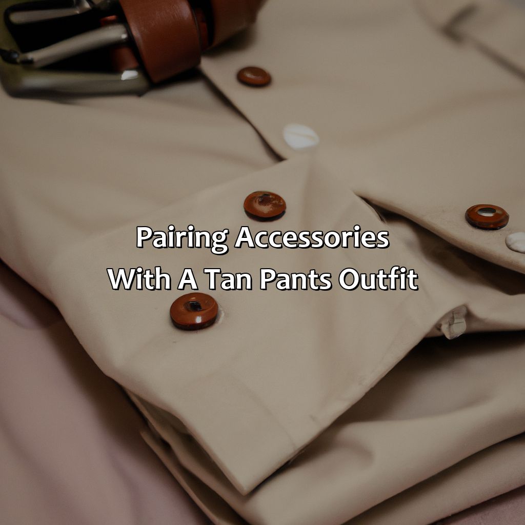 Pairing Accessories With A Tan Pants Outfit  - What Color Shirt Goes With Tan Pants, 