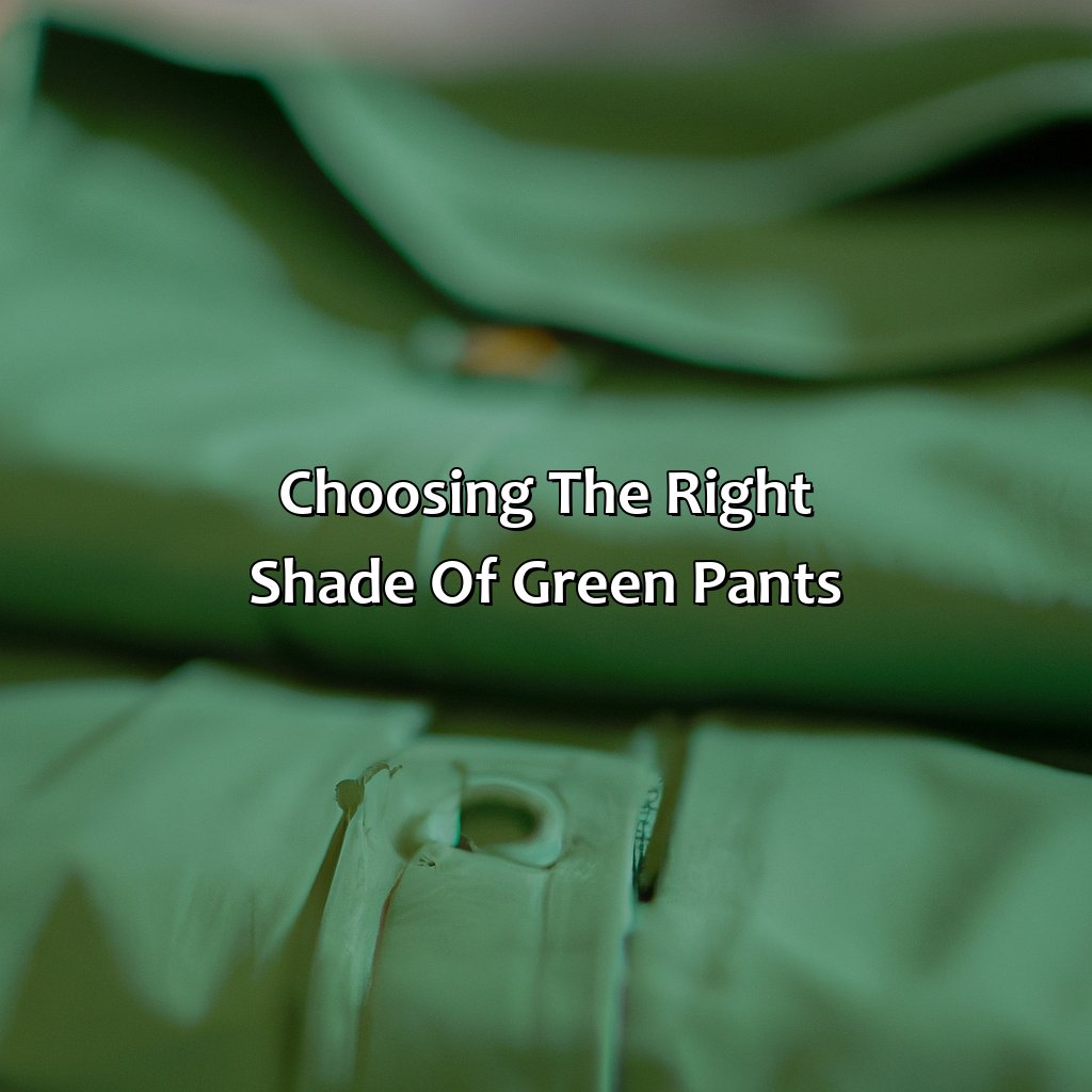 Choosing The Right Shade Of Green Pants  - What Color Shirt With Green Pants, 