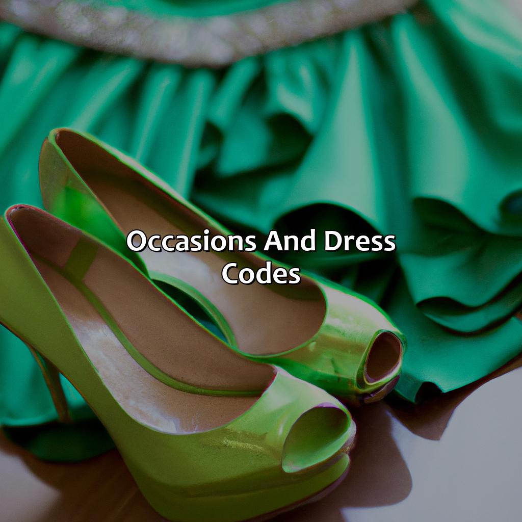 Occasions And Dress Codes  - What Color Shoes With Green Dress, 