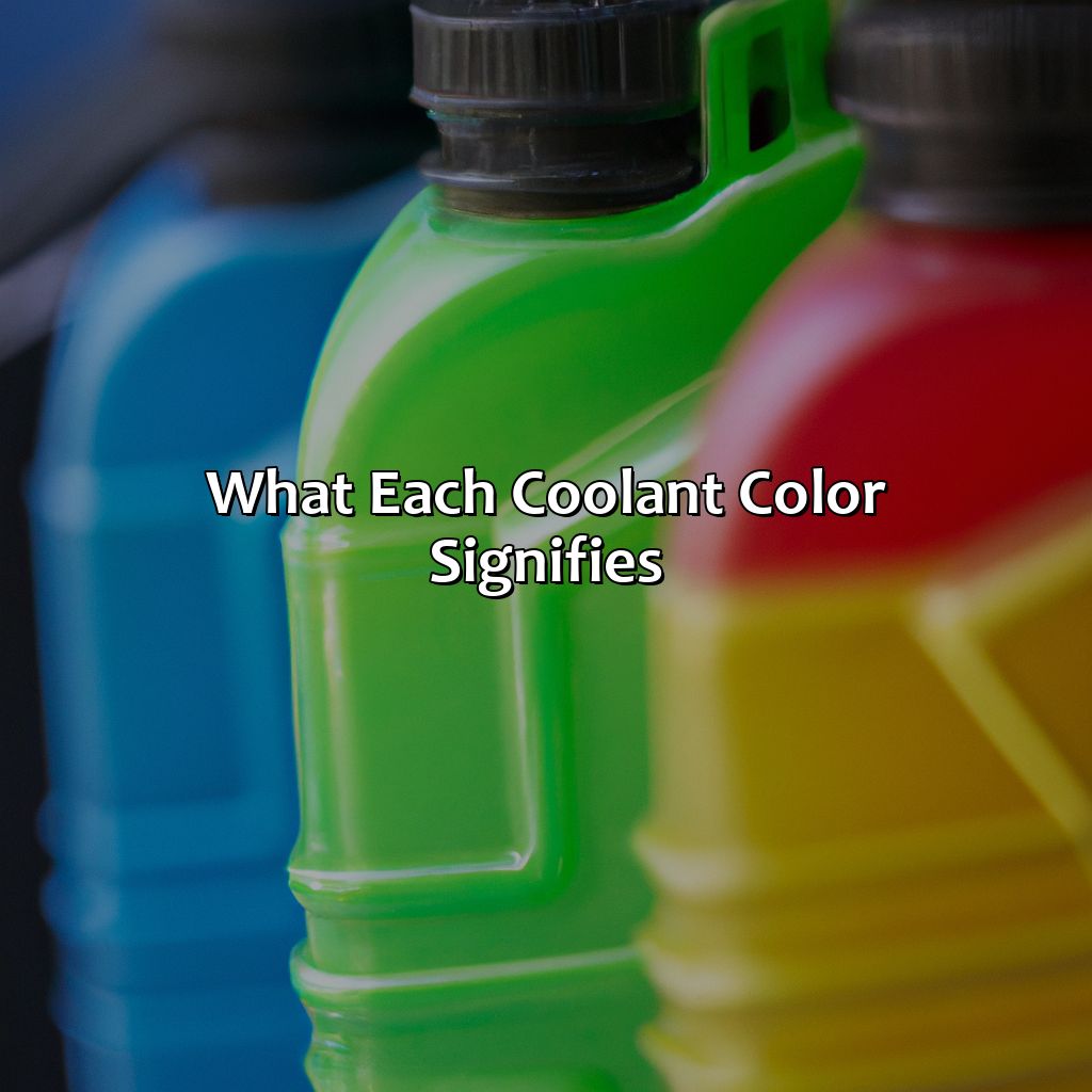 What Each Coolant Color Signifies  - What Color Should Coolant Be, 