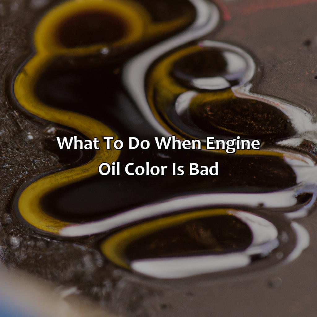 What To Do When Engine Oil Color Is Bad  - What Color Should Engine Oil Be, 
