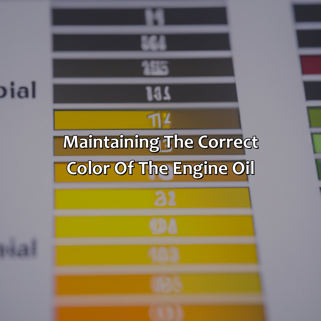 Maintaining The Correct Color Of The Engine Oil  - What Color Should Oil Be, 