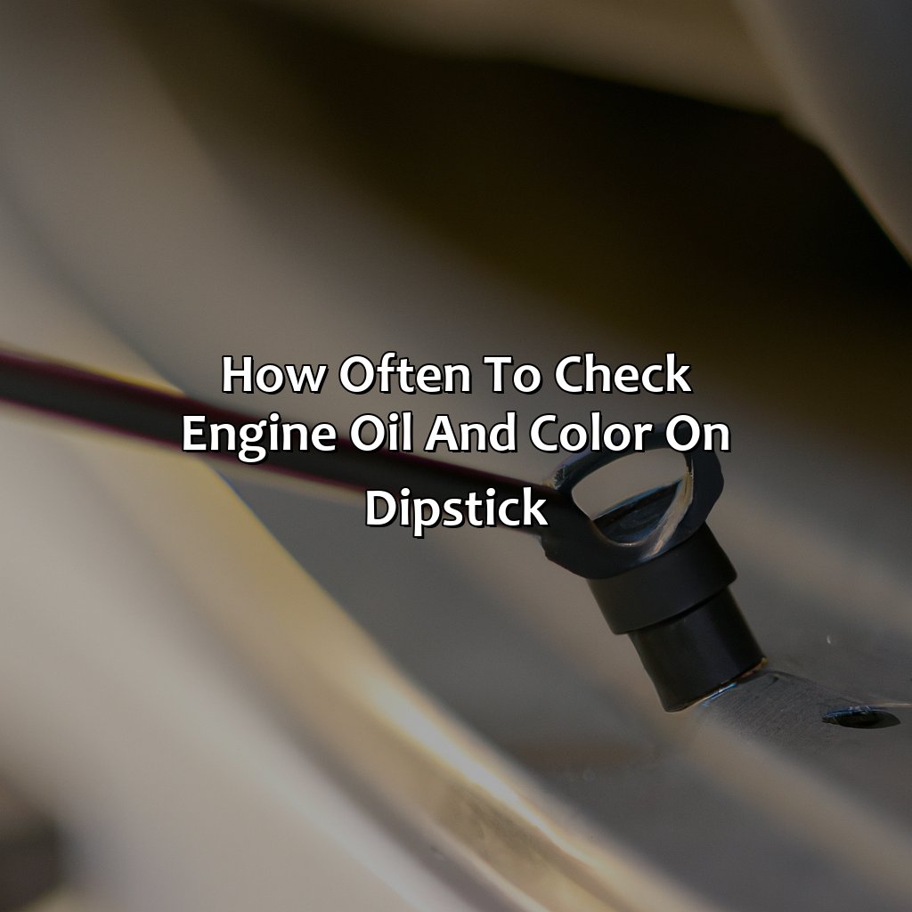 How Often To Check Engine Oil And Color On Dipstick  - What Color Should Oil Be On Dipstick, 