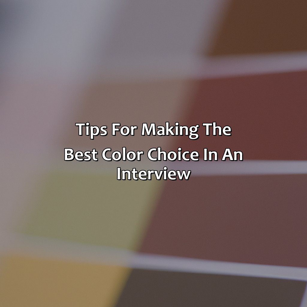 Tips For Making The Best Color Choice In An Interview  - What Color Should You Wear To An Interview, 