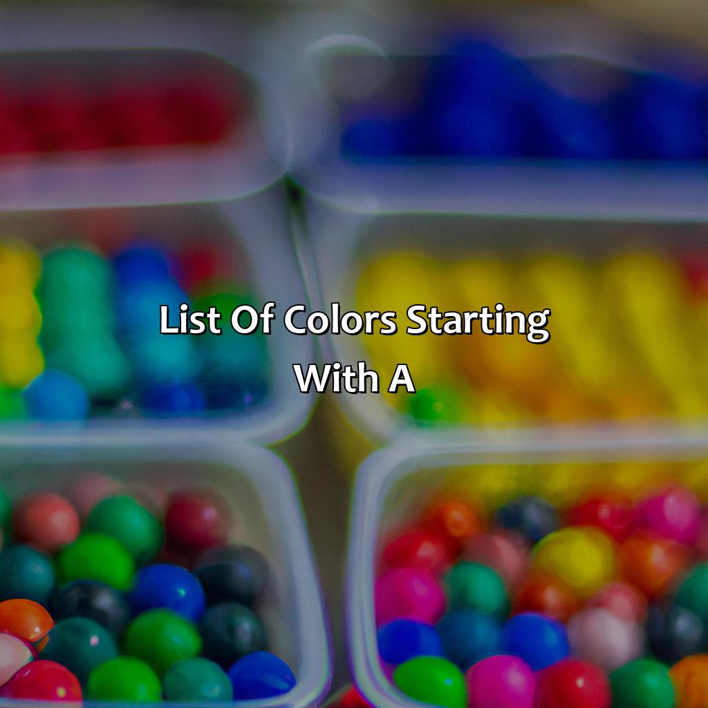 List Of Colors Starting With A  - What Color Starts With A, 