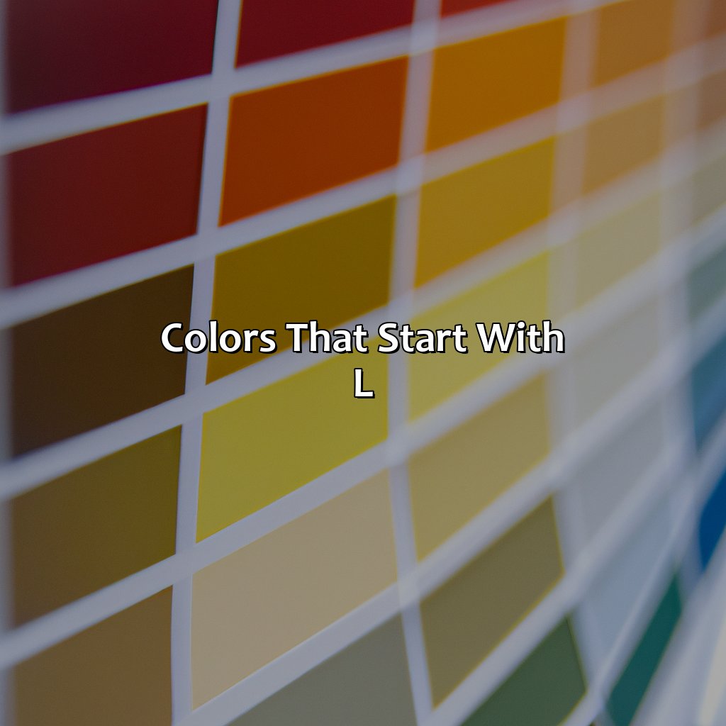 Colors That Start With L  - What Color Starts With L, 