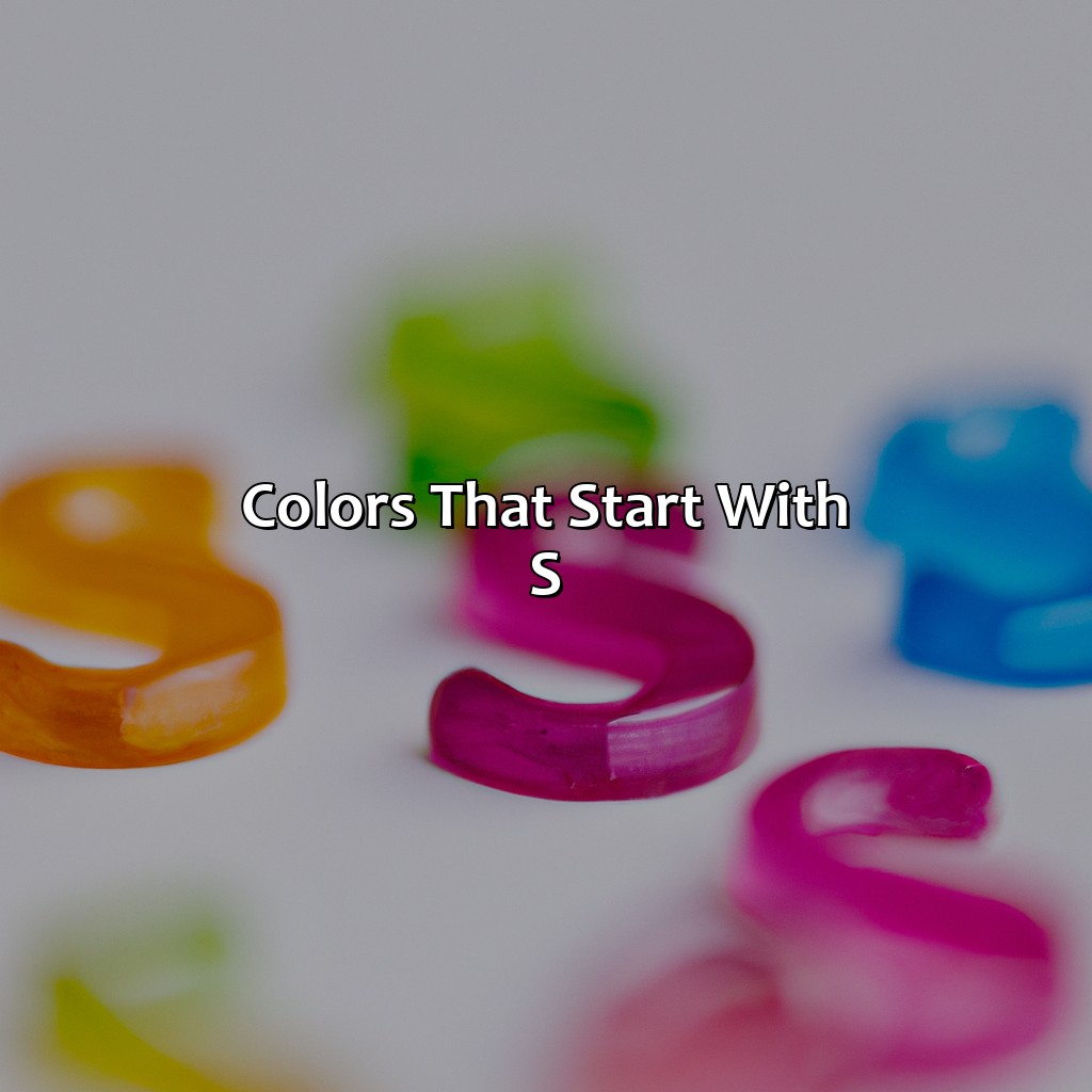 Colors That Start With S  - What Color Starts With S, 