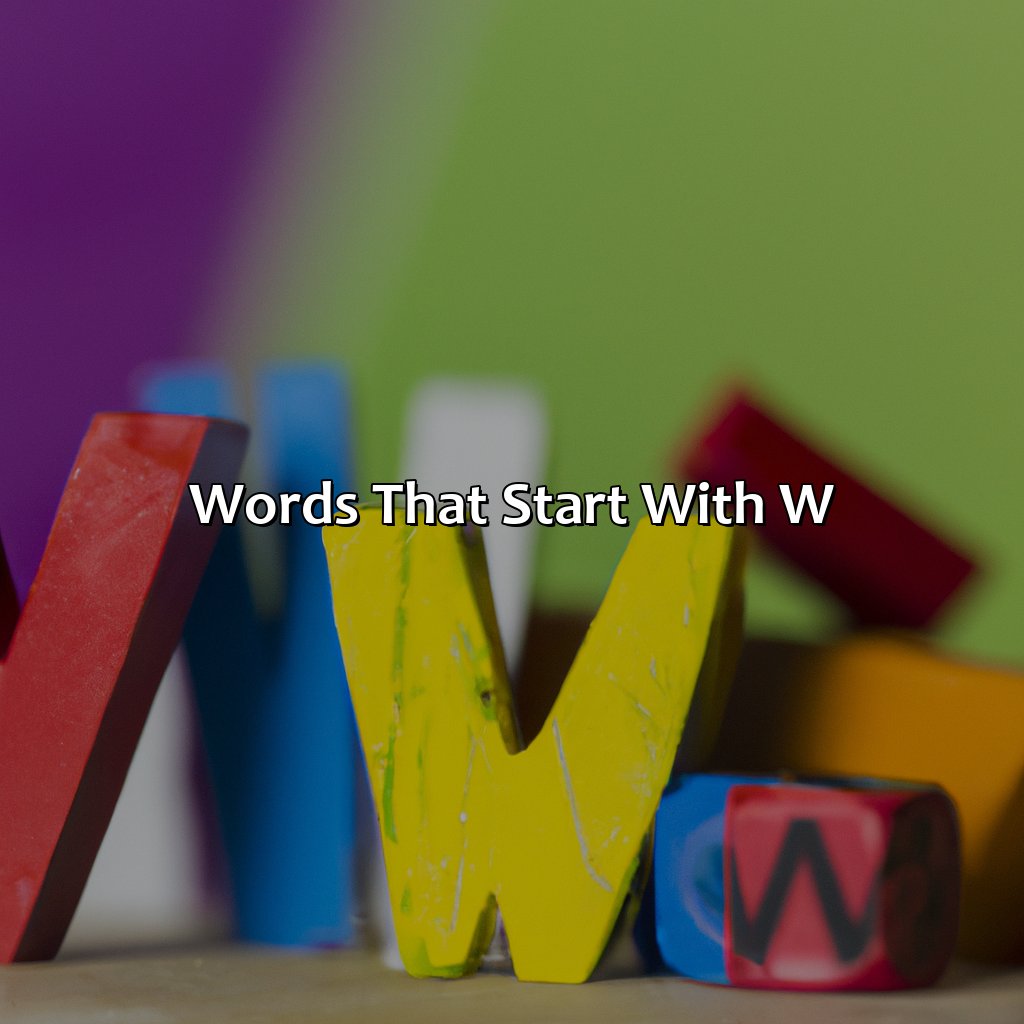 Words That Start With W  - What Color Starts With W, 