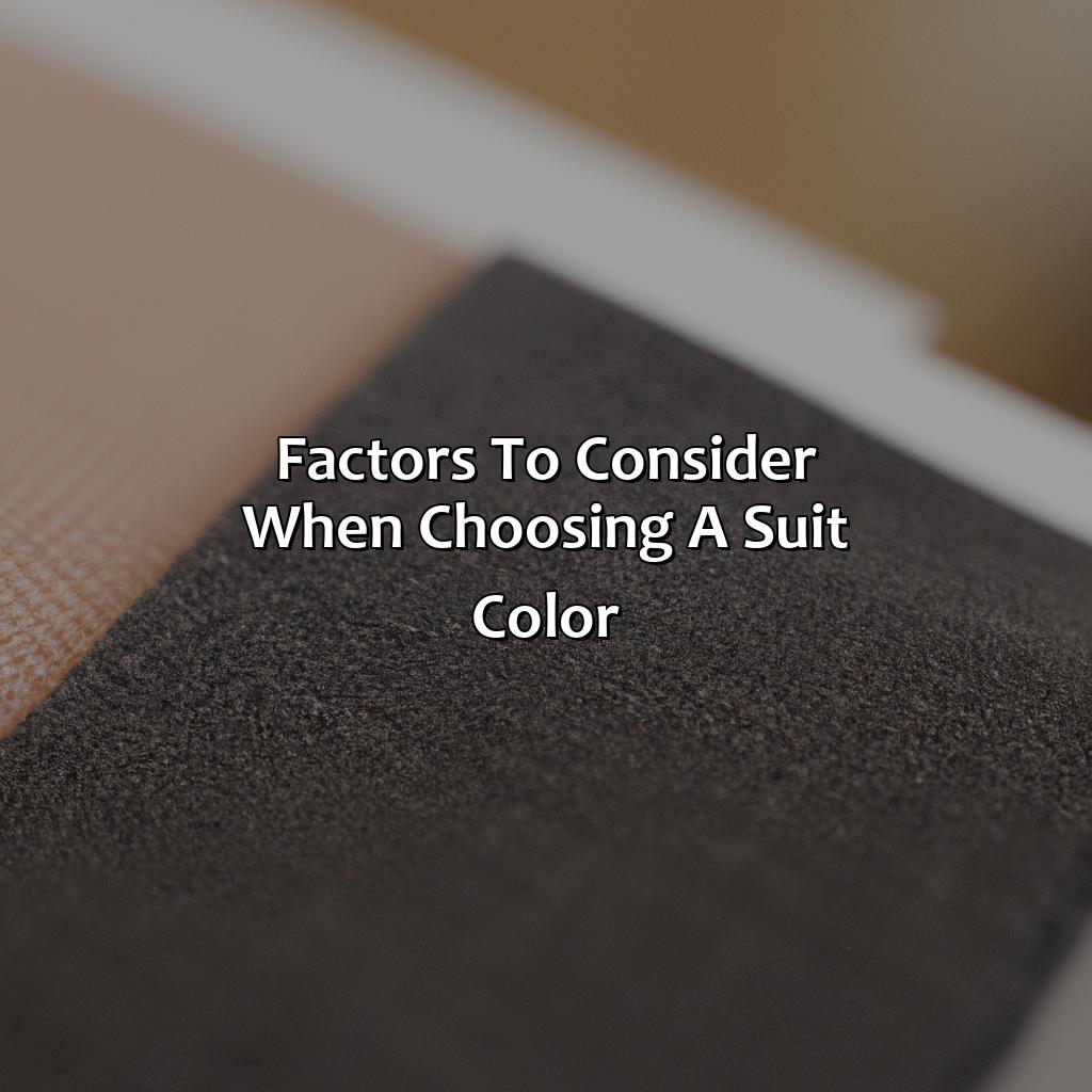 Factors To Consider When Choosing A Suit Color  - What Color Suit Should I Get, 