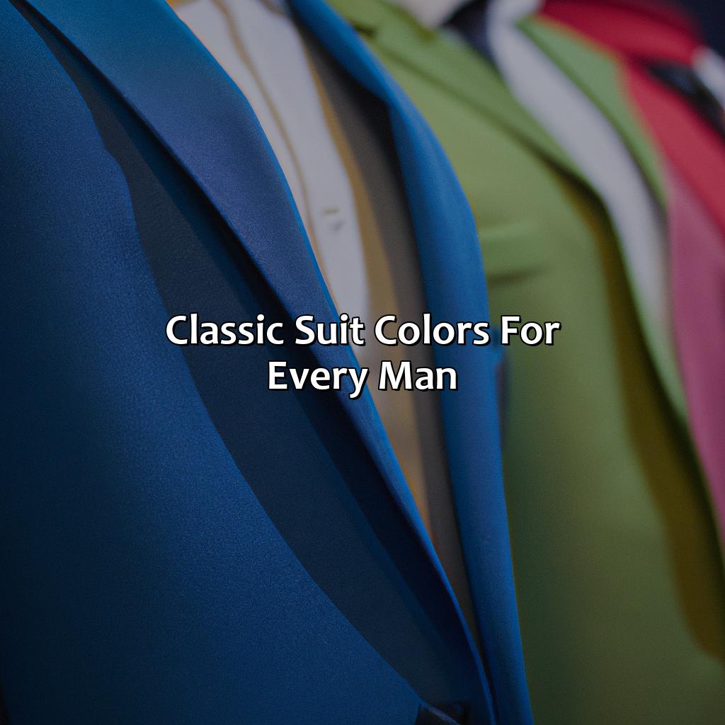 Classic Suit Colors For Every Man  - What Color Suits Should A Man Own, 
