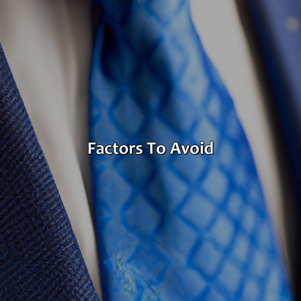 Factors To Avoid - What Color Tie Goes With A Blue Suit, 