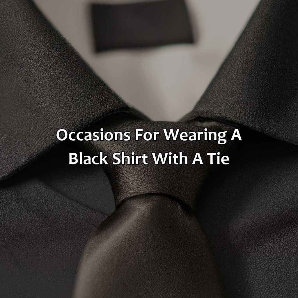 Occasions For Wearing A Black Shirt With A Tie  - What Color Tie With Black Shirt, 
