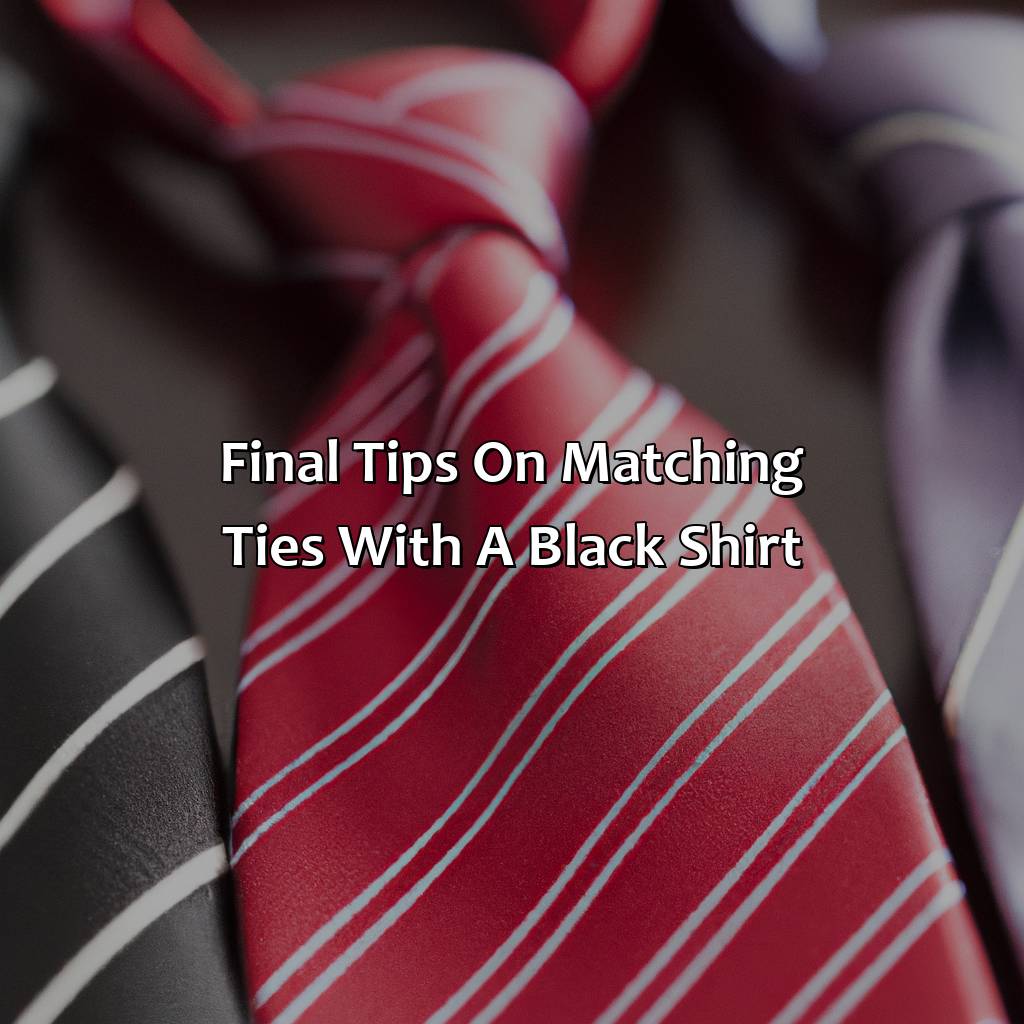 Final Tips On Matching Ties With A Black Shirt  - What Color Tie With Black Shirt, 