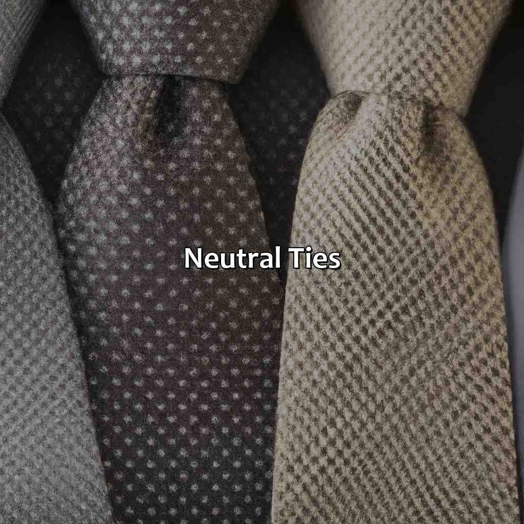 Neutral Ties  - What Color Tie With Grey Suit, 