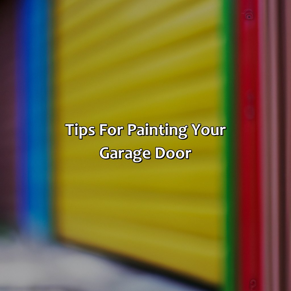 Tips For Painting Your Garage Door  - What Color To Paint Garage Door, 