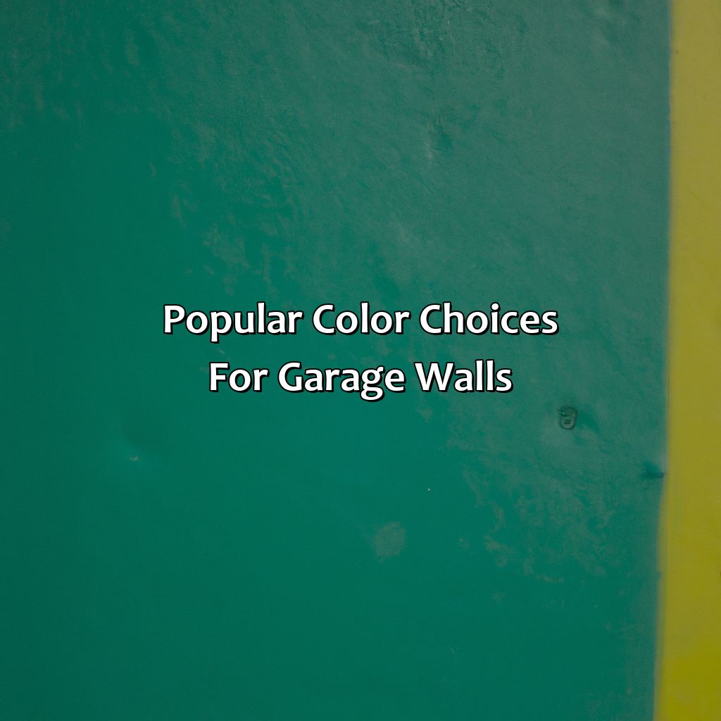 Popular Color Choices For Garage Walls  - What Color To Paint Garage Walls, 