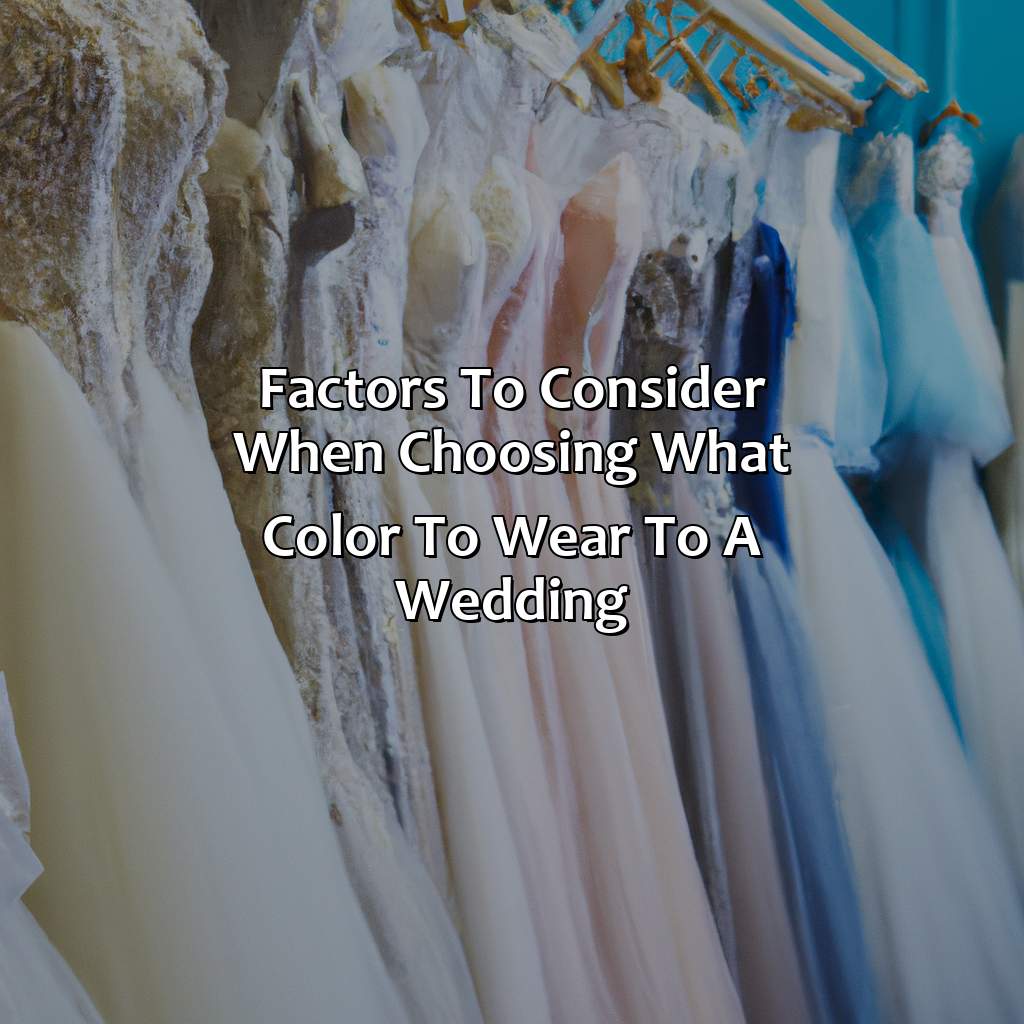 Factors To Consider When Choosing What Color To Wear To A Wedding  - What Color To Wear To A Wedding, 