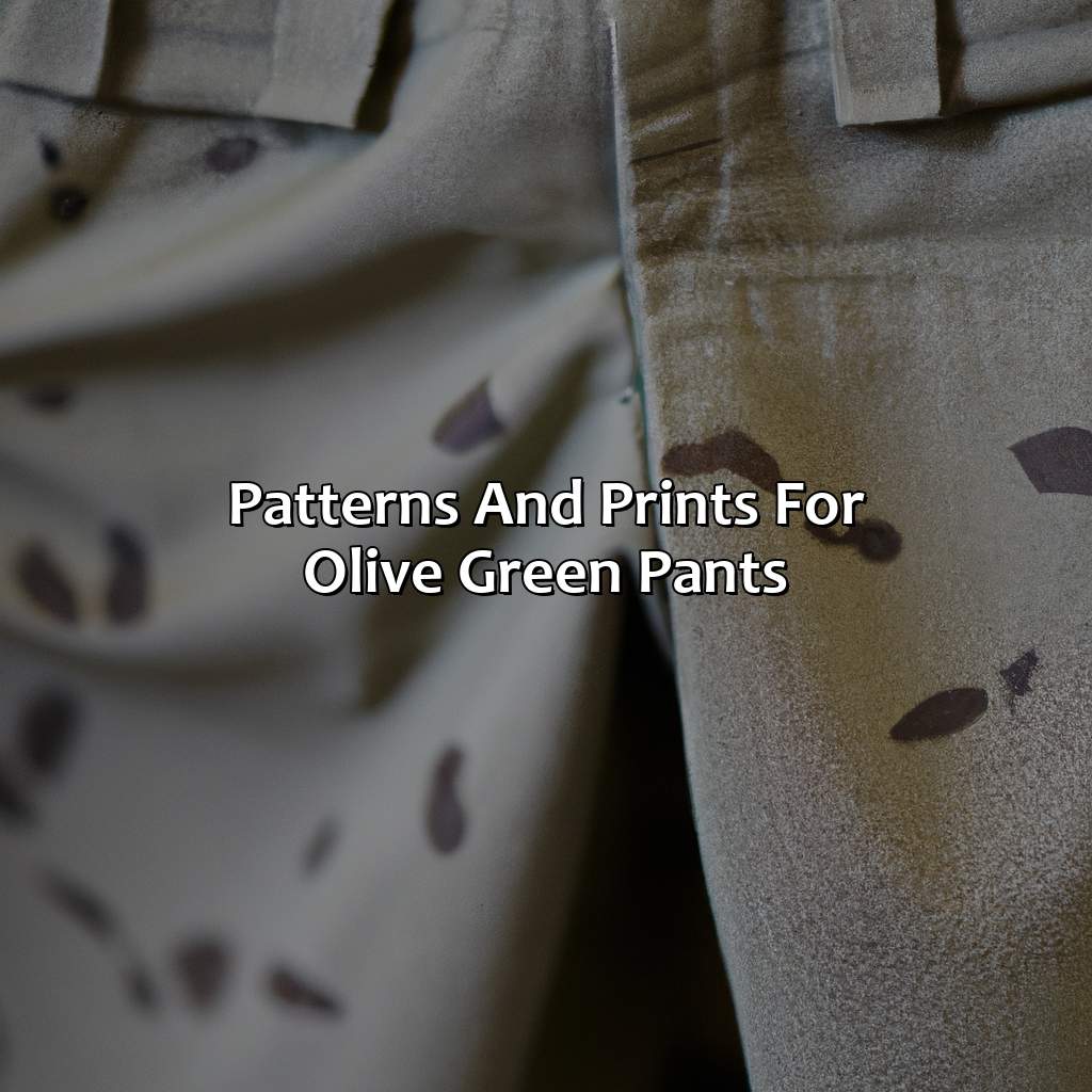 Patterns And Prints For Olive Green Pants  - What Color To Wear With Olive Green Pants, 