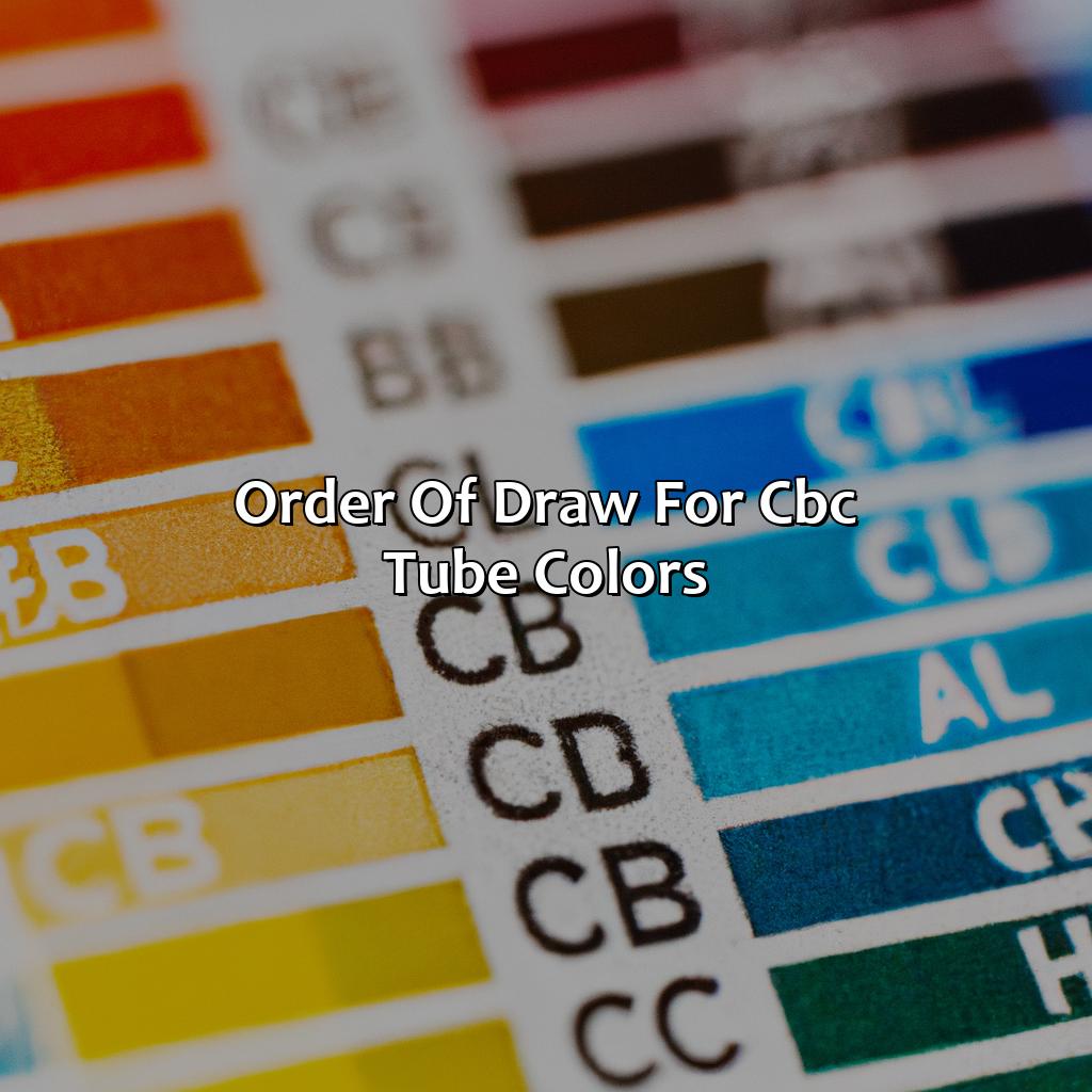 Order Of Draw For Cbc Tube Colors  - What Color Tube Is Cbc, 