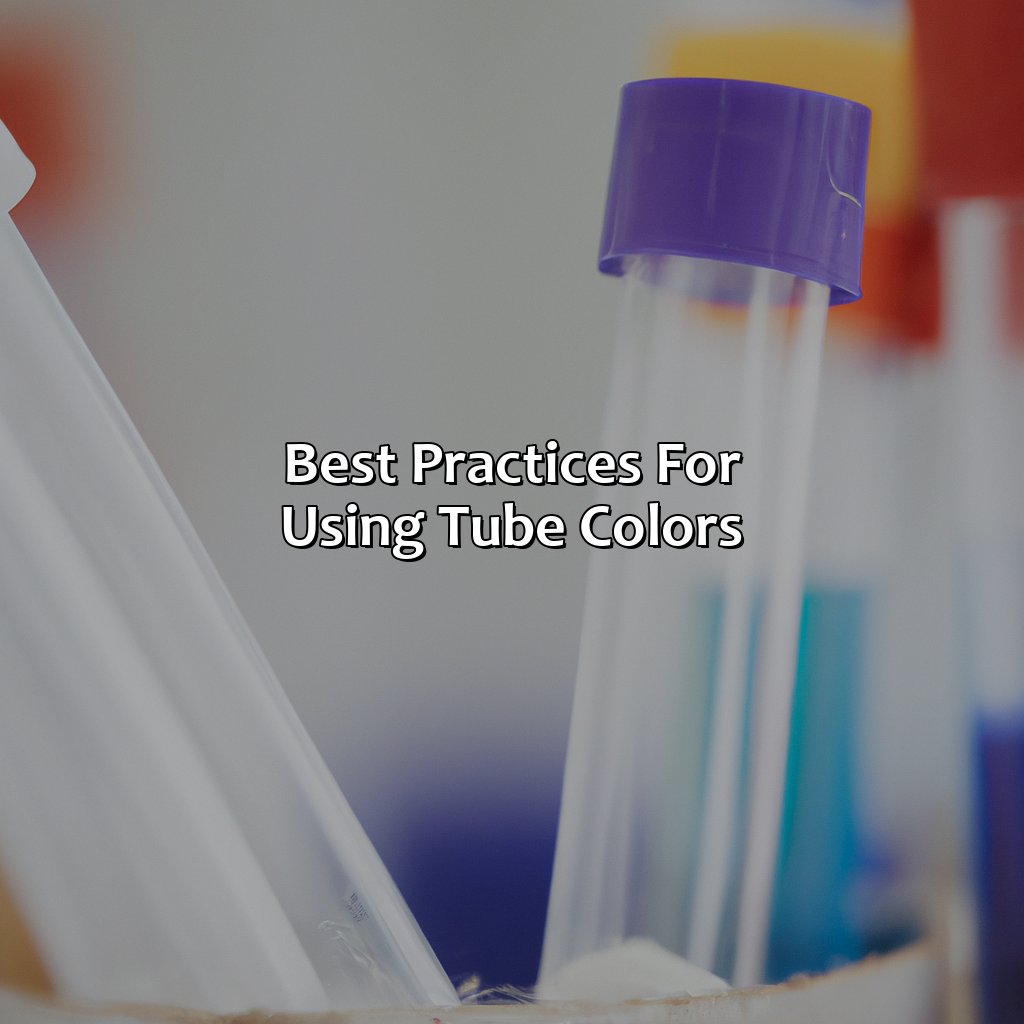 Best Practices For Using Tube Colors  - What Color Tubes For Lab Tests, 