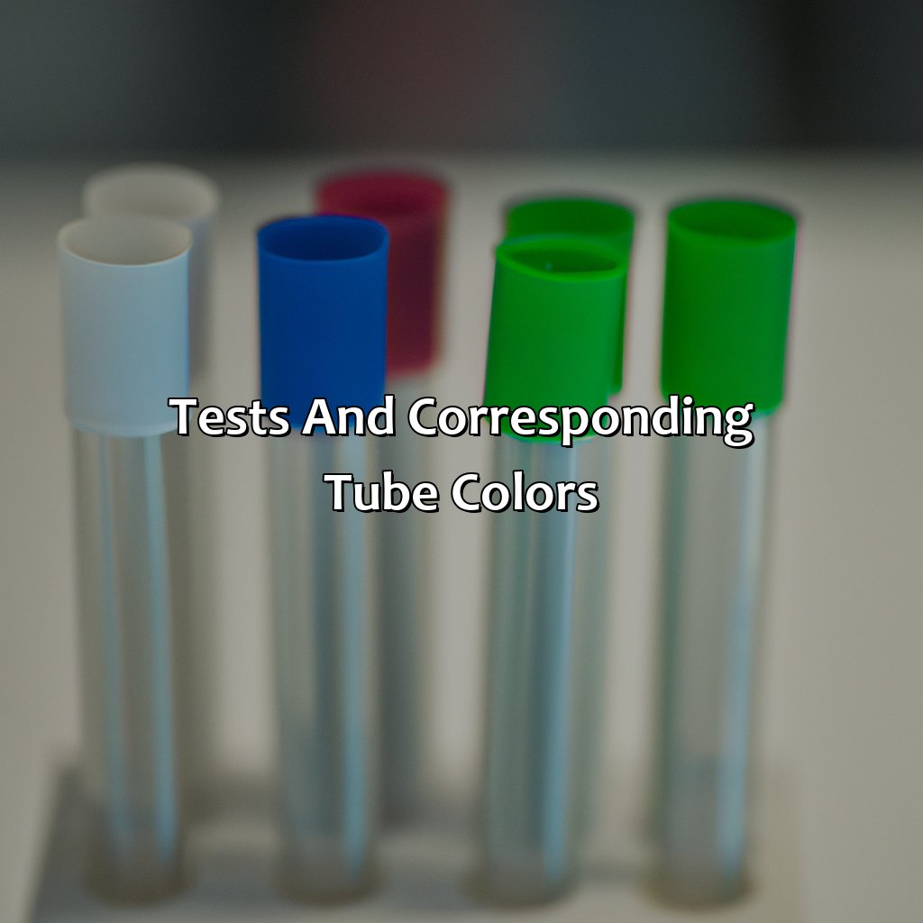 Tests And Corresponding Tube Colors  - What Color Tubes For Lab Tests, 