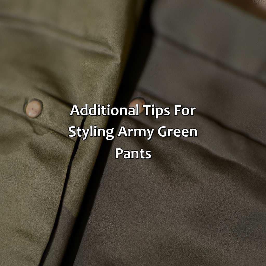 Additional Tips For Styling Army Green Pants  - What Colors Go With Army Green Pants, 