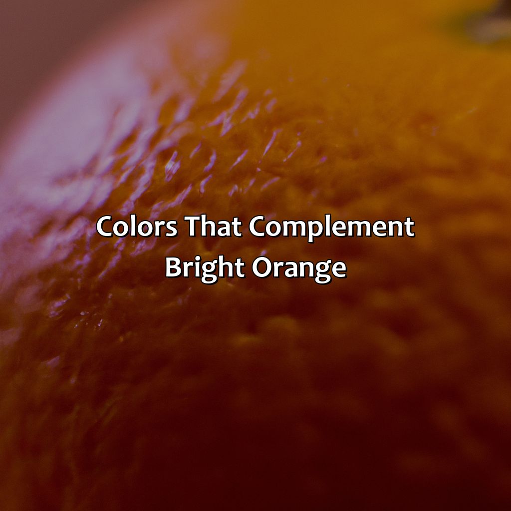 Colors That Complement Bright Orange  - What Colors Go With Bright Orange, 