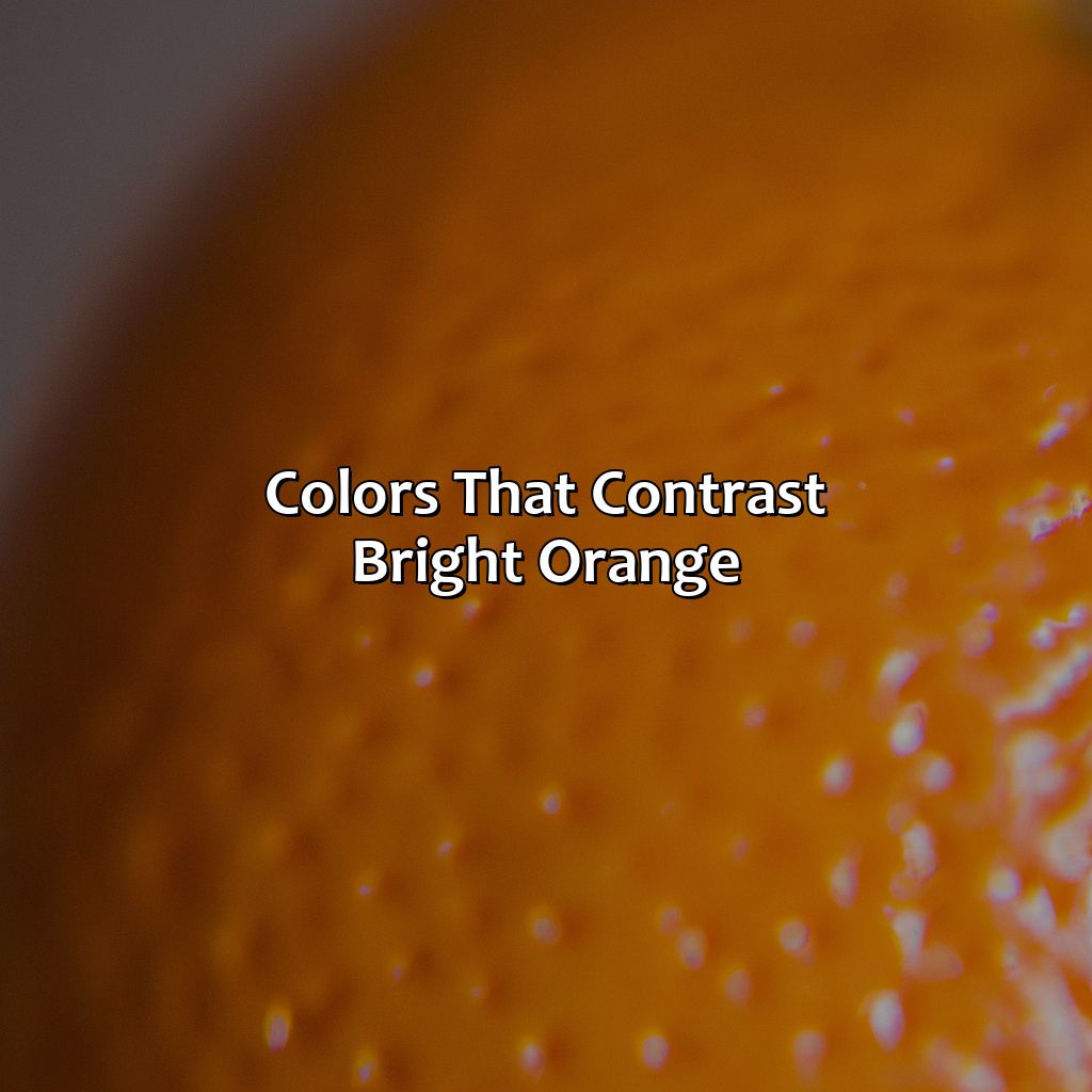 Colors That Contrast Bright Orange  - What Colors Go With Bright Orange, 