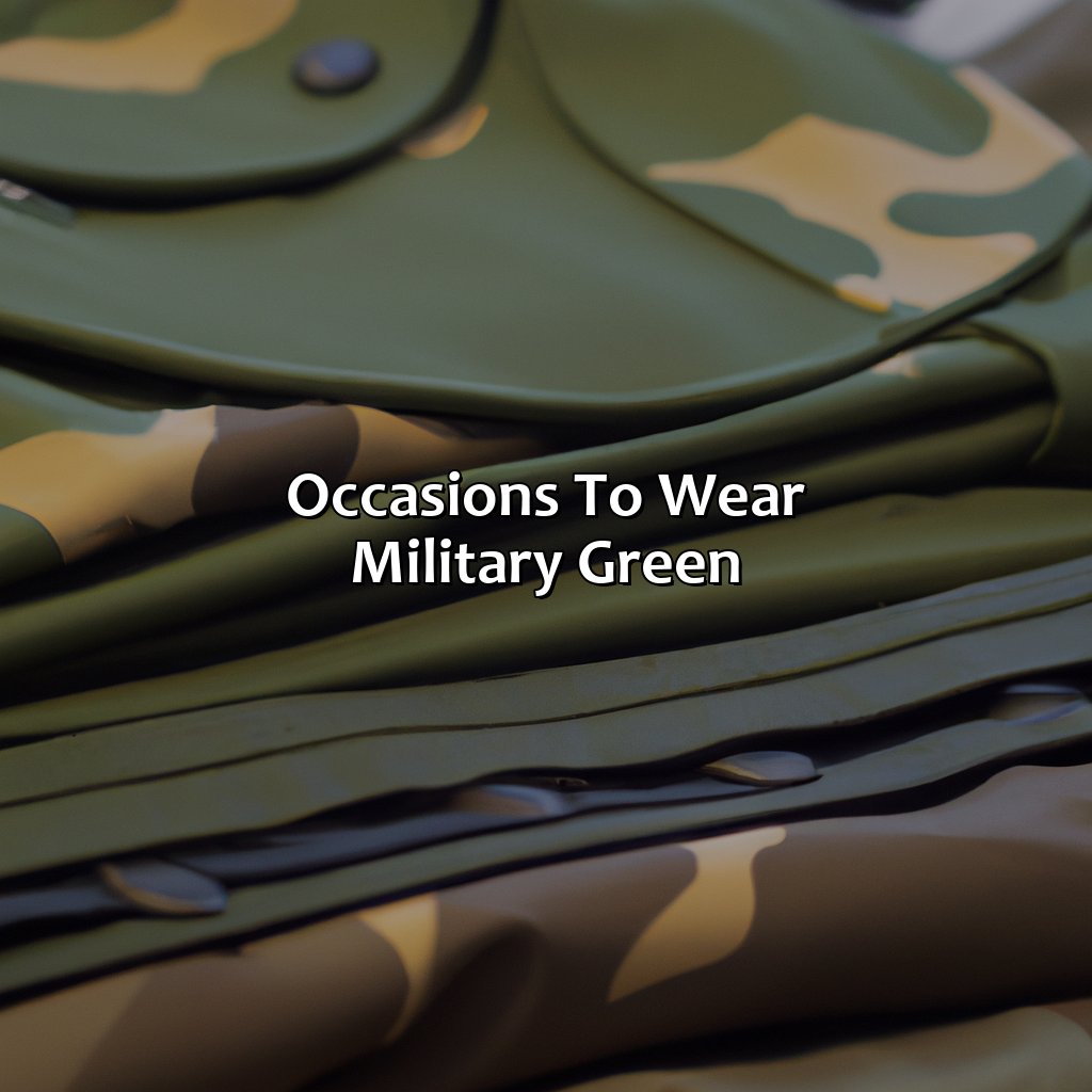 Occasions To Wear Military Green - What Colors Go With Military Green, 